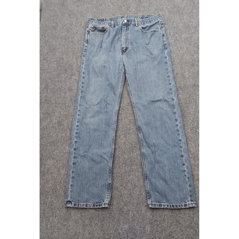 Levis 505 Jeans Mens 36x31 Blue Light Wash Cotton regular Straight Leg Tag 38x32